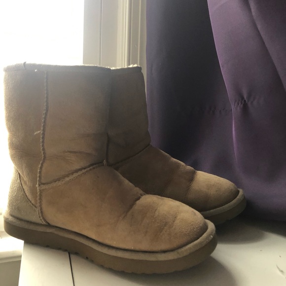 CLASSIC SHORT TAN UGG BOOTS - Picture 2 of 3